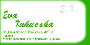 eva kukucska business card